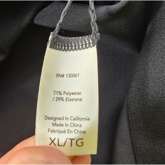 NWT L-Space one shoulder sz XL black minimalist basic crop top gym active NEW - Picture 6 of 8